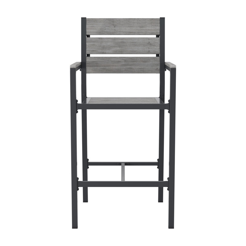 Tabouret de bar 26,75 po Ellenton, Noir/gris