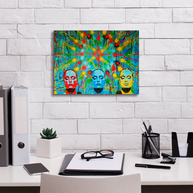 «Kaleidoscope Dreamers» par Abstract Graffiti, H 12 po x l 16 po x P 0,75 po