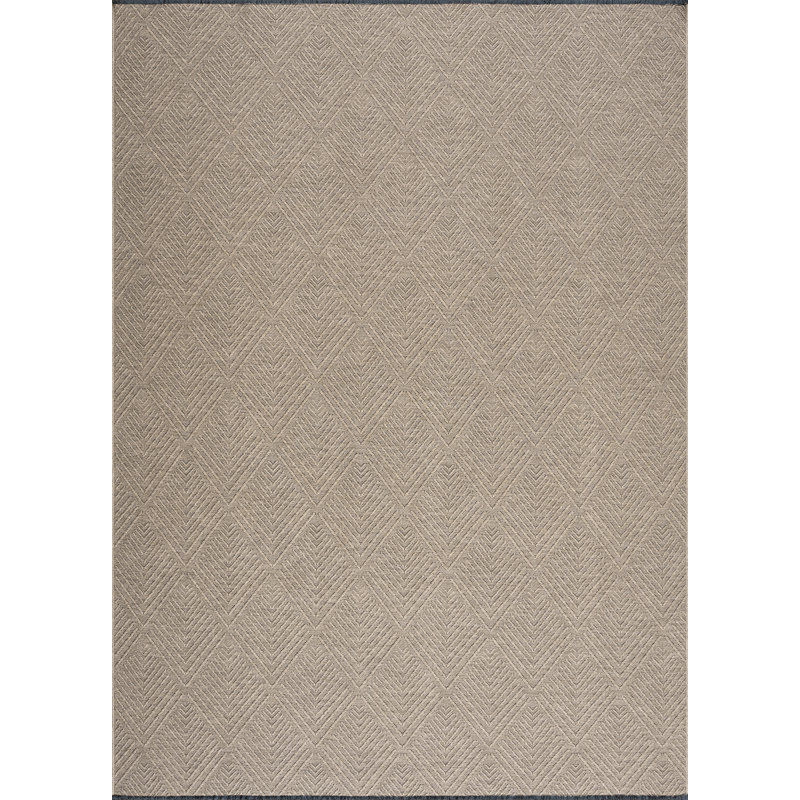 Tapis brun lavable à la machine Breneisha, Rectangle 2 pi x 3 pi