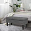 Banc de rangement à couvercle rabattable rembourré