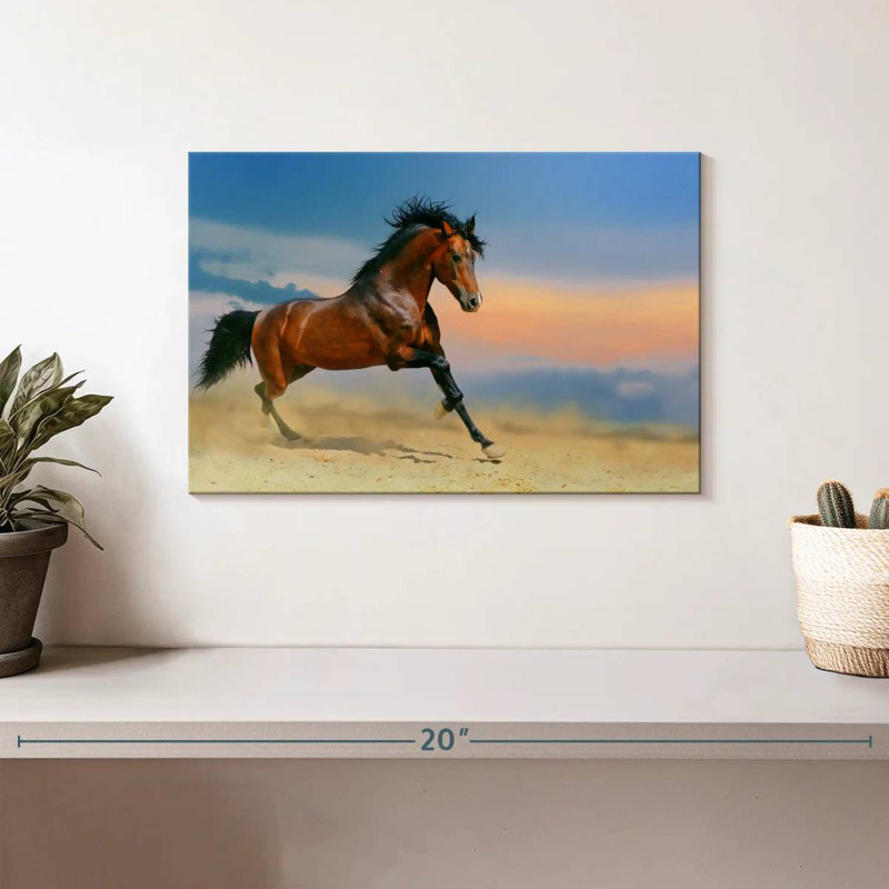 Crowle Galloping Brown Horse, 8" H x 12" W