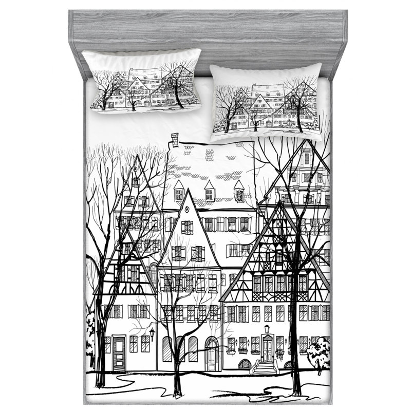 Microfiber Sheet Set, Full Sheet Set with Fitted Sheet