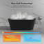 Baignoire de trempage autoportante noire en acrylique avec trop-plein et bonde escamotable 59 po. X 27,5 po. MonBlari-133424746-133424749