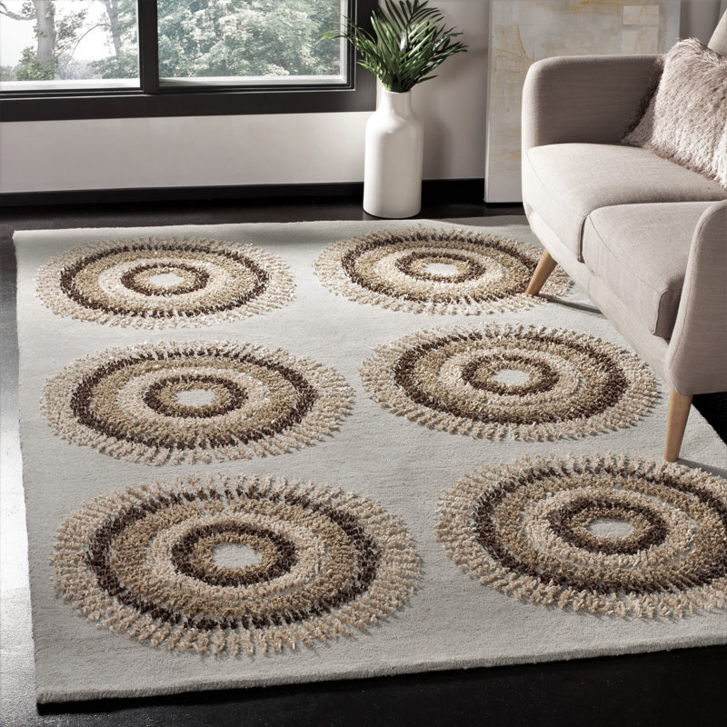 Jorie Hand Tufted Wool Geometric Rug, Rectangle 7'6" x 9'6"