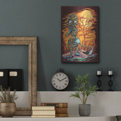 «Halloween At The Beach - Mummy» par Flyland Designs, art mural en métal