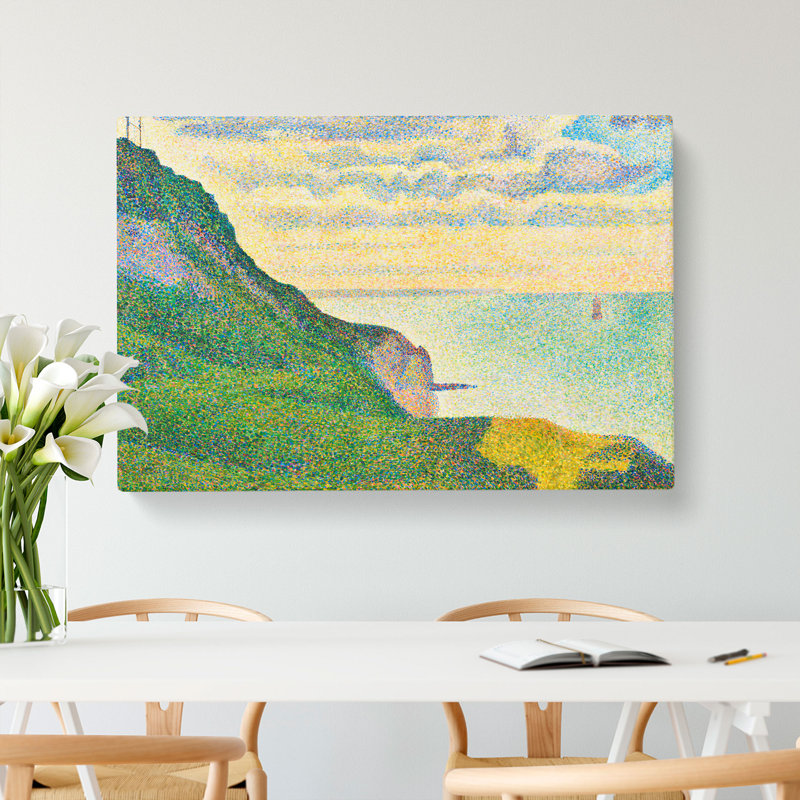 Seascape At Port-En-Bessin by Georges Seurat - Wrapped Canvas Painting, 35cm H x 50cm W x 3cm D