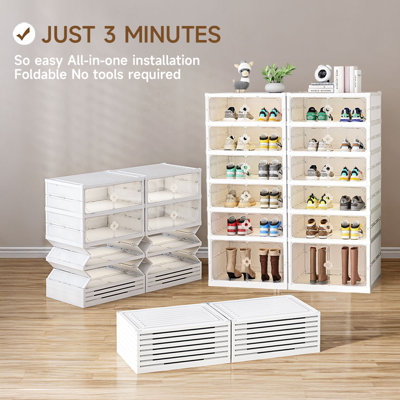 6 Pair Shoe Rack