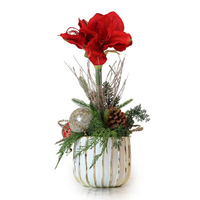 Amaryllis Arrangement in Vase