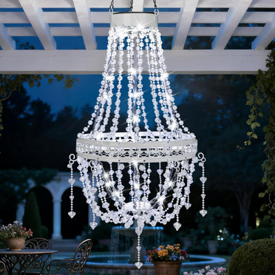 Lustre suspendu en cristal 32 po