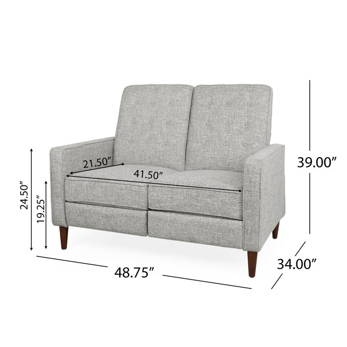 Wade Logan® Annchen 48.75'' Upholstered Reclining Loveseat & Reviews ...