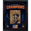 OG Anunoby New York Knicks, conception d'horizon orange, cadre à photo encadré 18 x 22 po, cadre mural noir