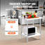 Chariot de cuisine avec plateau en acier inoxydable