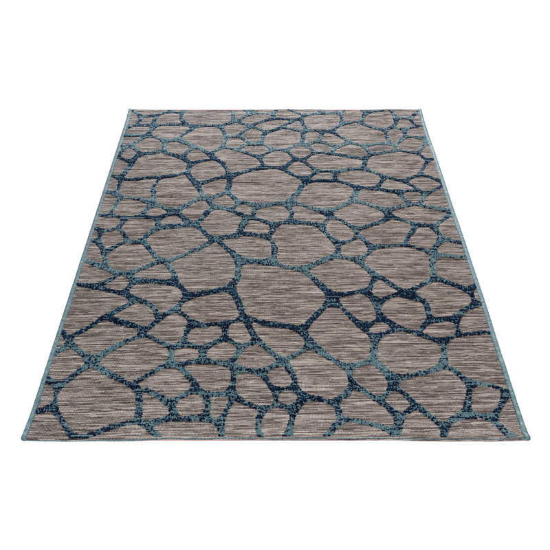 Abstract Hand Woven Indoor / Outdoor Area Rug, Rectangle 200 x 290cm