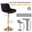 Ensemble de tabourets de bar, tabourets de bar pivotants à hauteur réglable avec dossier, chaise de bar rembourrée en velours avec repose-pieds, tabouret d'îlot de cuisine sans accoudoirs pour îlot de cuisine, pub, café-2077258664-2077258670