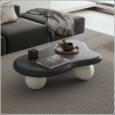 40-Inch Cloud-Shaped Coffee Table with Ball Legs