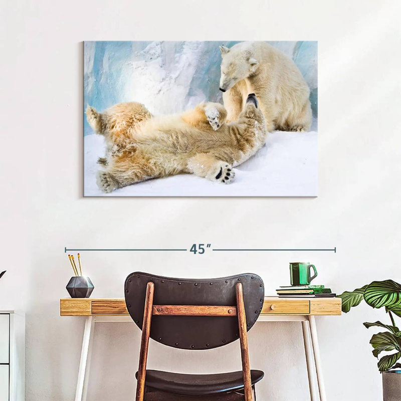 Brampt Polar Bears, 26" H x 39" W