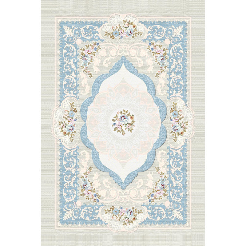 Premium Woven Area Rug, 5.9 x 9.2 Feet | 100% Polyester, 650 g/m² | Antibacterial, Non-Slip PVC Dot Underside, 0.3 in Pile Height | Machine Washable, 3D Digital Printing | Perfect for Living Room & Bedroom Decor