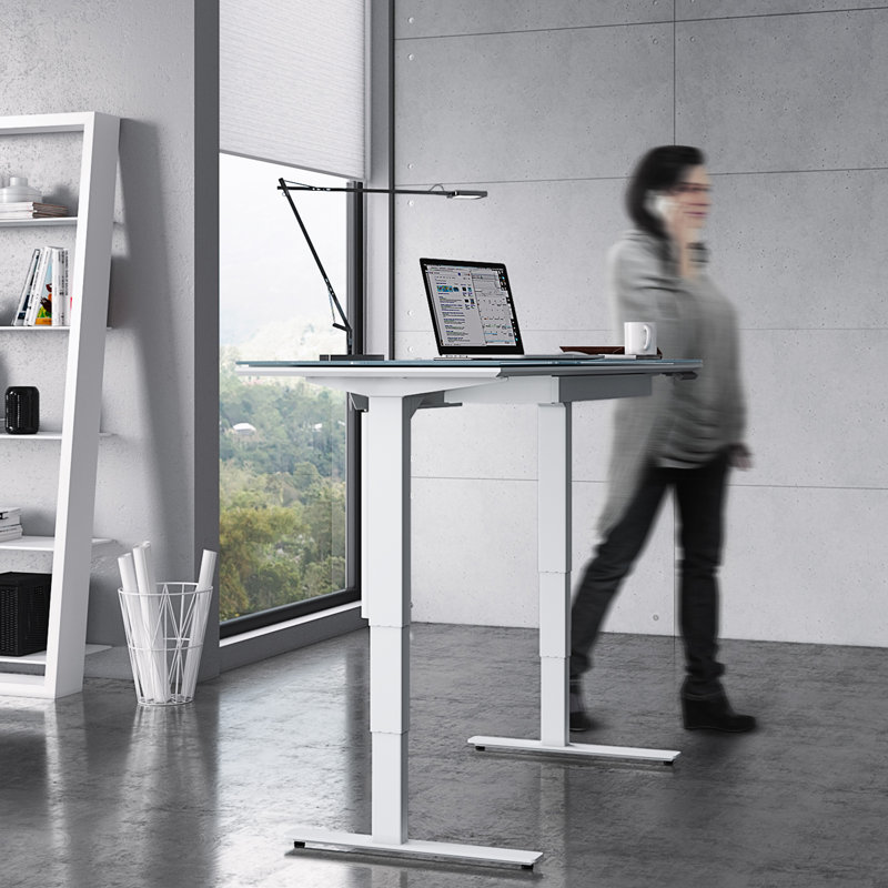 Centro Height Adjustable Computer Desk, 24.75" H x 66" W x 30" D