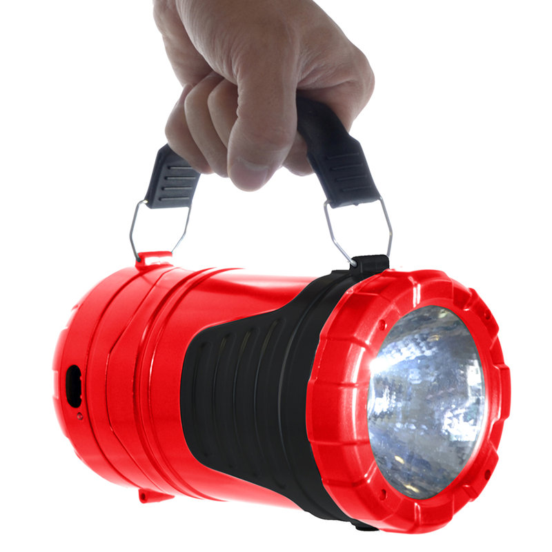 7.5'' Solar Powered Integrated LED Cylinder Lantern