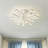 1-Geometric white LED iron dimmable ceiling light