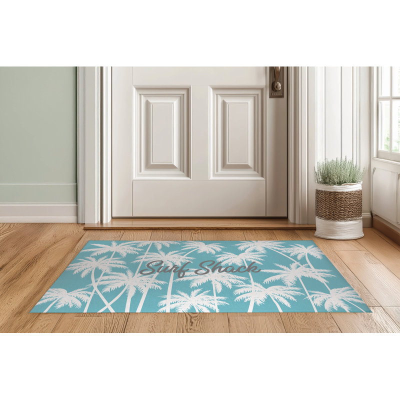 Paillasson Palm, Bleu, L 24 po x L 36 po