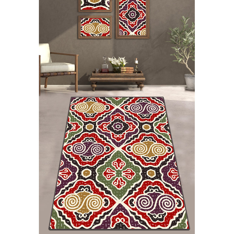 Premium Hall Carpet, 3.9 x 4.9 Feet | 100% Polyester, 0.16 in Pile Height, Antibacterial, Non-Slip Felt Dot Underside | Machine Washable, Durable & Stylish for Living Room, Entryway, & Home Décor