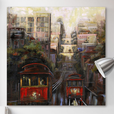 «Up and Down San Francisco», reproduction d'art sur toile tendue