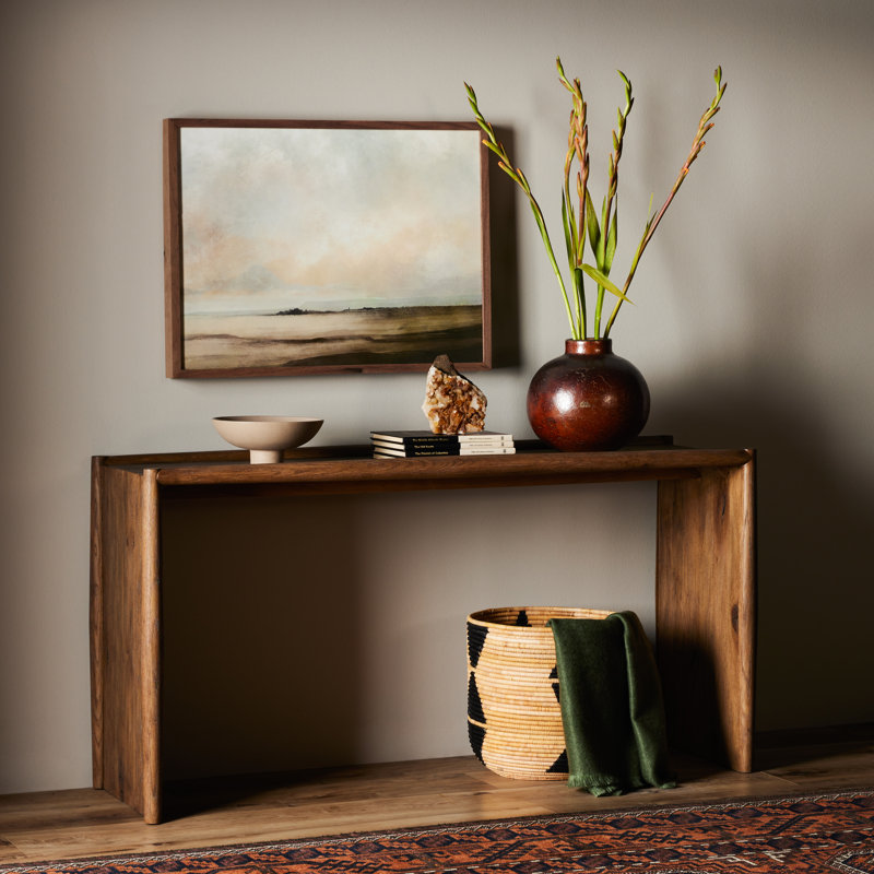 Cayenne 60'' Solid Wood Console Table, Weathered Oak