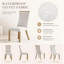 Ensemble de 2 chaises de salle à manger blanches avec tissu imperméable, pieds dorés champagne-33275981-33275987