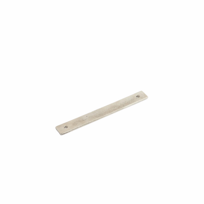Schaub Vinci contre-plaque pour armoire / tiroir, Bronze blanc poli, H 6 po x l 0,75 po