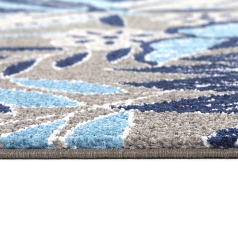 Henar Floral Indoor Rug, Rectangle 5'3" x 7'