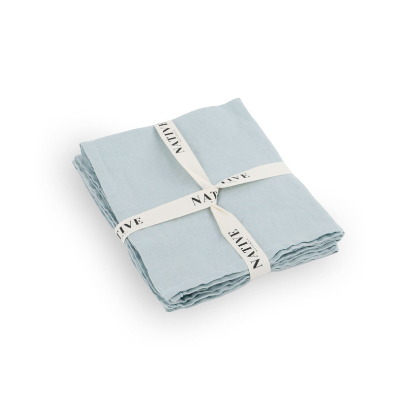 Linen No Pattern Napkin, Blue