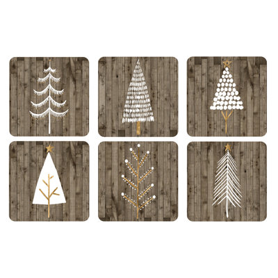 Pimpernel Wooden Christmas Coaster