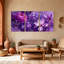 Plantes et fleurs, fleurs mauves, ensemble de 3 impressions sur toile-1889162947
