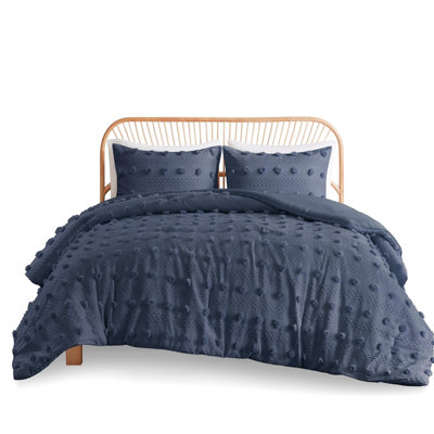 Édredon bleu marine double / grand, élégant lavable en machine double / grand