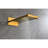 Brass Gold Shower Faucet With 3-Mode Rectangular Head And Handheld System 2