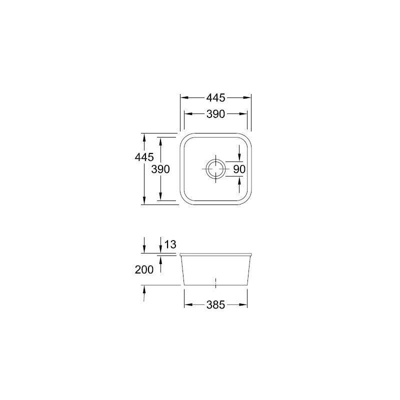 Cisterna Single Bowl Undermount Kitchen Sink