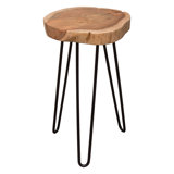 Azzole Solid Wood Top End Table