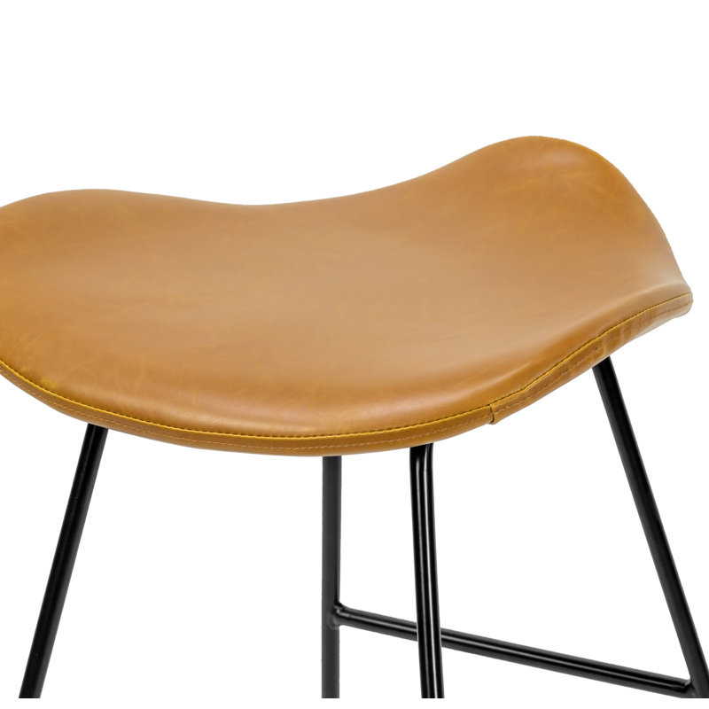Tabouret de bar et de comptoir Younts, Tabouret de comptoir (siège d'une hauteur de 24 p, Brun