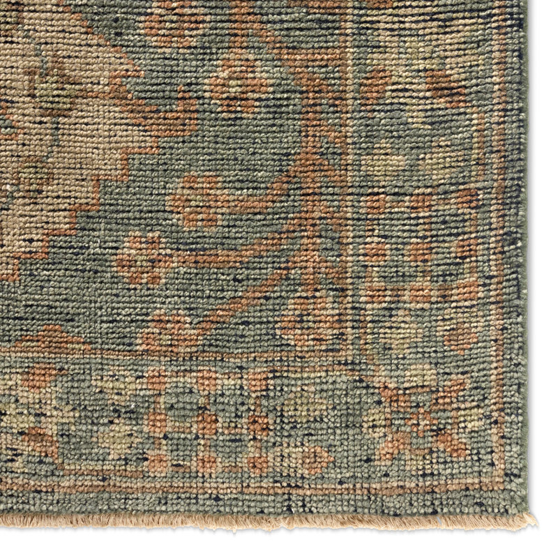 Jaipur Living Maeli RHA03 Handknotted Floral Blue and Beige Area Rug (12'x15'), Rectangle 13' x 18'