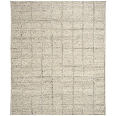 Tapis d'intérieur moderne argenté 9 pi 6 po x 13 pi 6 po DKNY