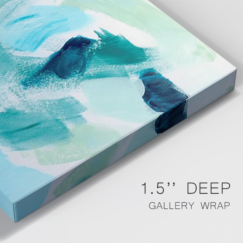 " Teal Composition I " Painting Print, 27" H x 18" W x 1" D