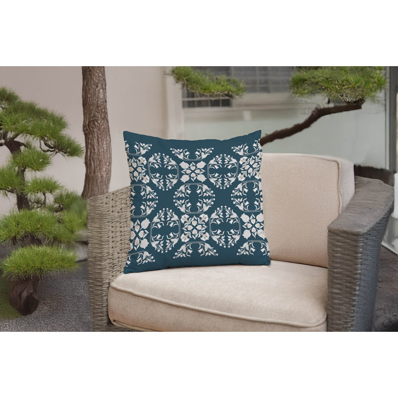 Coussin décoratif Rumi, Carré 16 po, Sarcelle