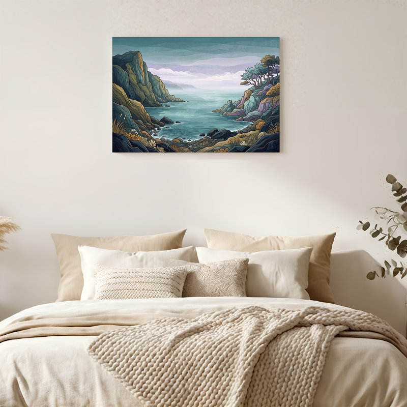 Art mural sur toile Rocky Coastal, 36"H x 48"W