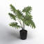 Grand buisson de Philodendron artificiel en pot-27778188