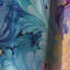 Marbre rose et bleu Reverie - rideau en marbre abstrait - rideau occultant en marbre - 1 panneaux-107538474