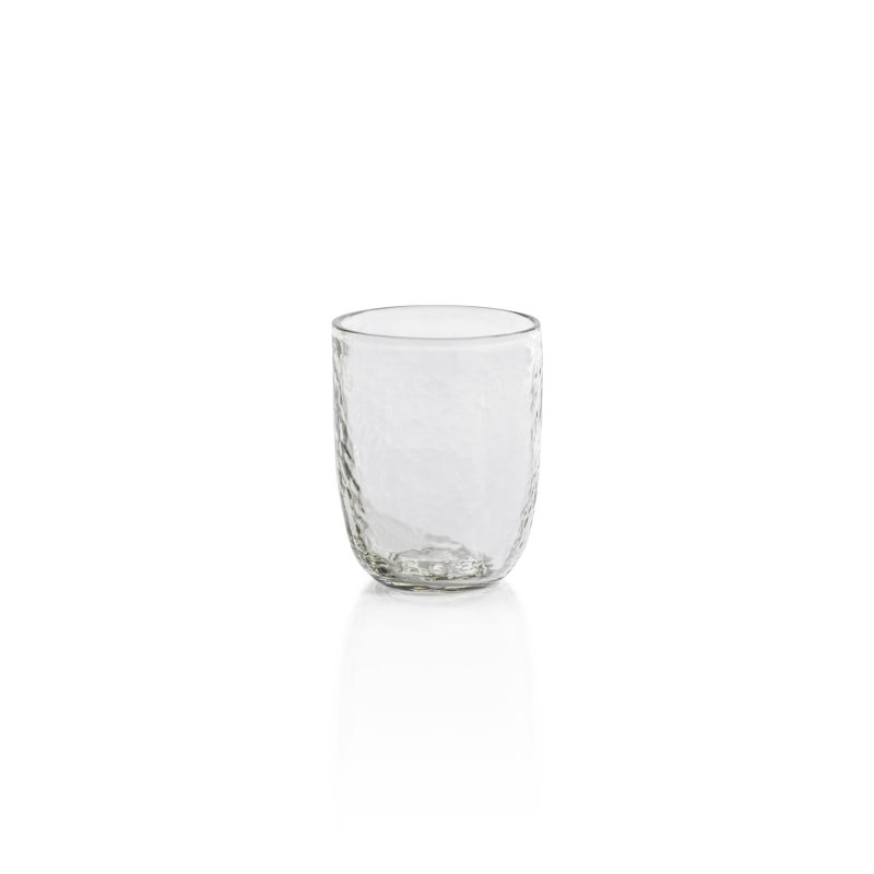 Clear Hammered Glass Tumbler Set, 10.14oz, Set of 4