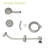 Multi Function Dual Shower Head - Shower System with 4.7" Rain Showerhead, 7-Function Hand Shower, Adjustable Slide Bar,Brushed Nickel-129764457