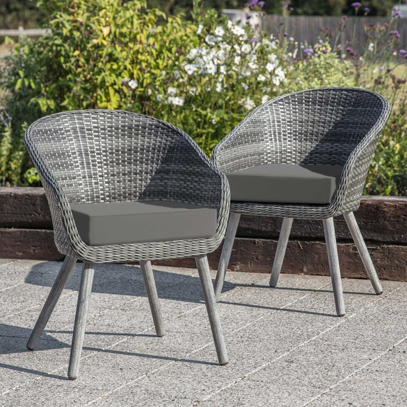 Latitude Run® 4 - Piece Outdoor Cushion Cover, Charcoal Grey