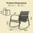 3-Piece  Outdoor Patio Conversation Rocking Set With Table，Seating Group-1398740742